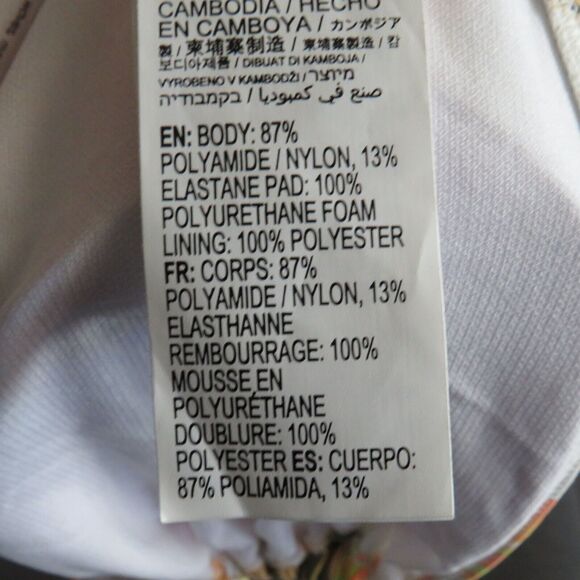 Roxy Floral Hawaiian Twist Front Back Hook Padded Bikini Swim Top Size XL - Picture 6 of 7